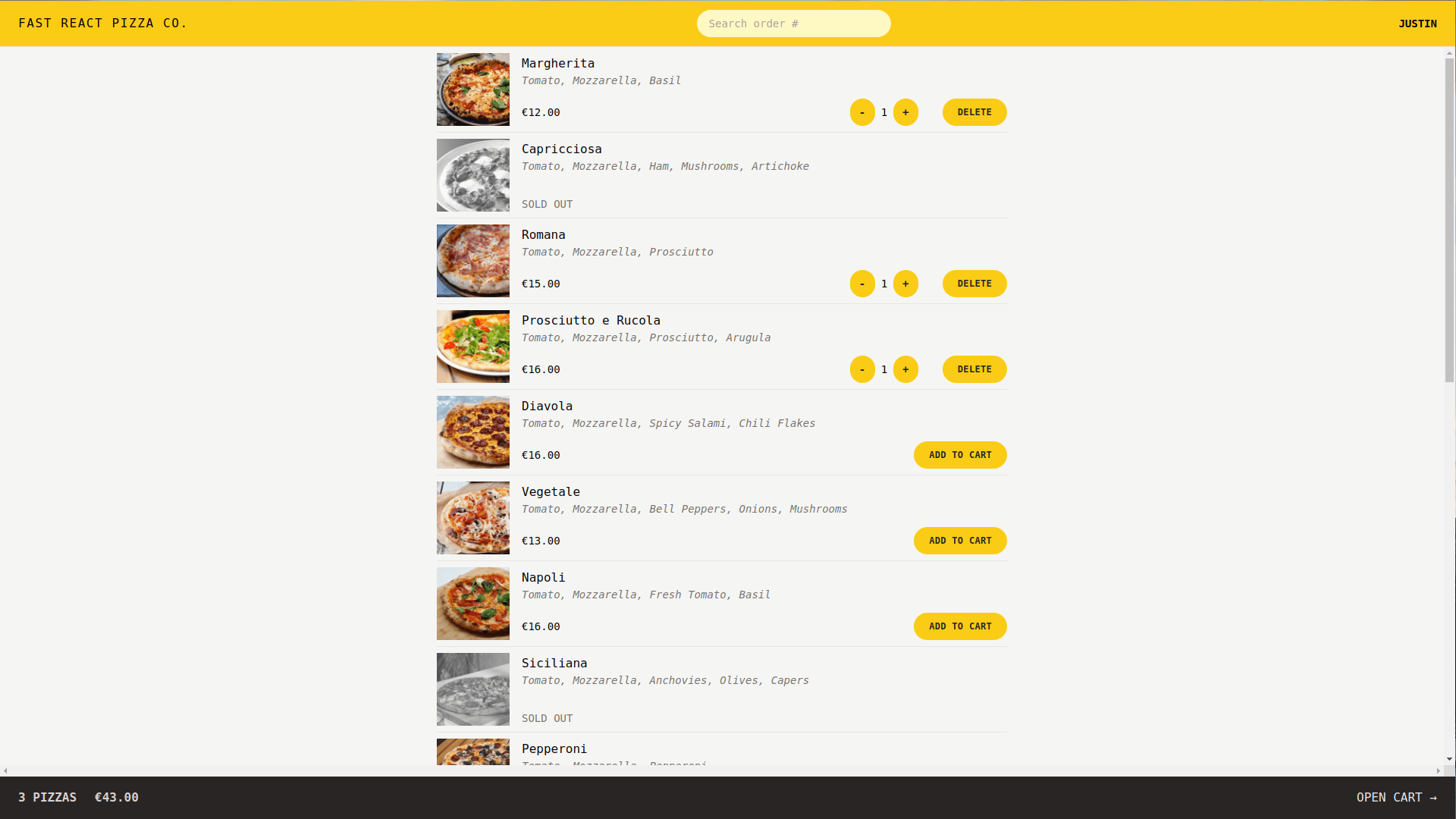 Fast React Pizza